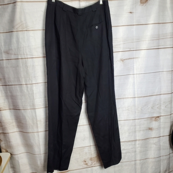 Vintage 90s JH Collectibles Black High Waisted Pleated Trouser Slacks Size 16 - Picture 5 of 11